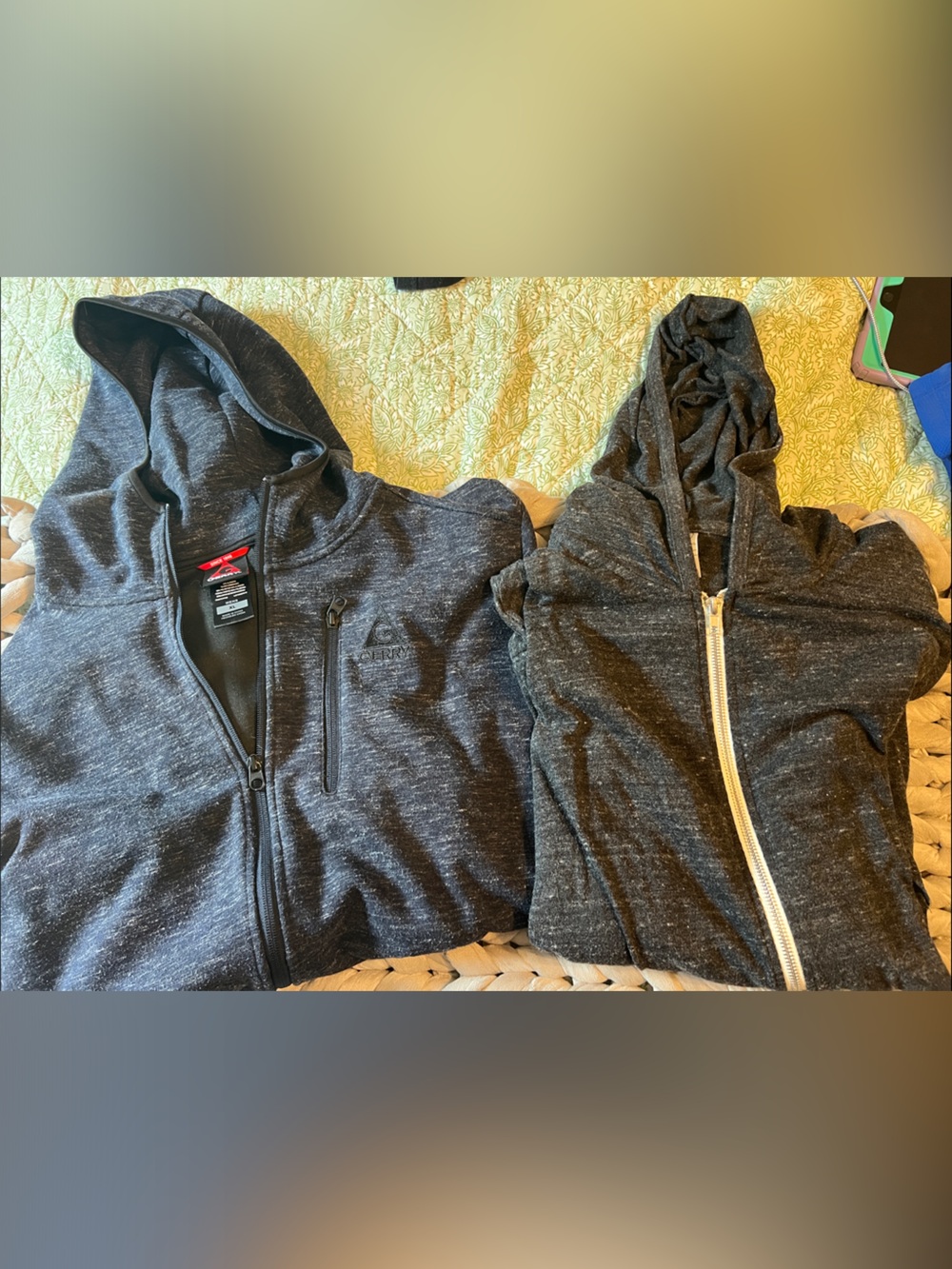 Men's Charcoal Heather Zip Hoodie bundle